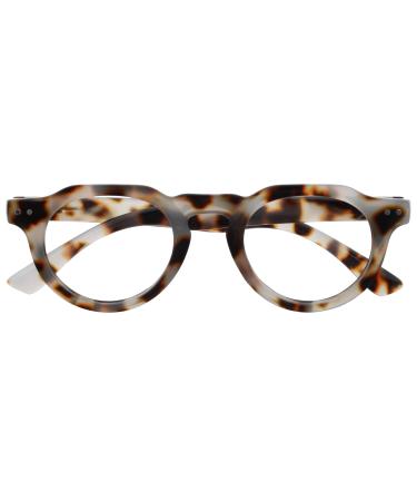 Opulize rio glasses with blue light filter - flattened frame - women & men - feather hinges - B53-1 shiny light brown tortop