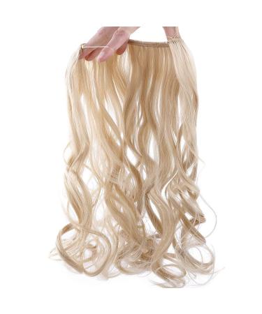 Silk-Co Adjustable Rubber Band Hair Extensions - Invisible Cord Corrugated Style for Women - Dark Blonde & Bleach Blonde Mix 50cm - Buy Online on GoSupps.com