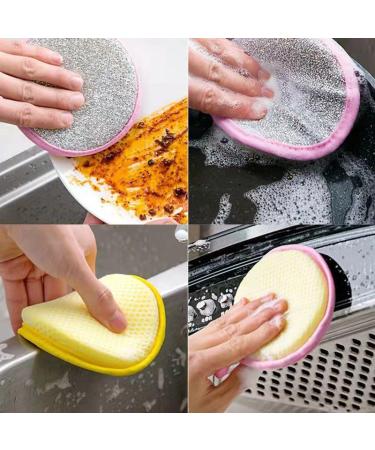 Bafnsiji 10 Pcs Kitchen Scrubbing Sponges Double-Sided Cleaning Pads Reusable Scourers Sponge Multipurpose Cleaning Pad Non Scratch Scouring Pads - Buy Online on GoSupps.com