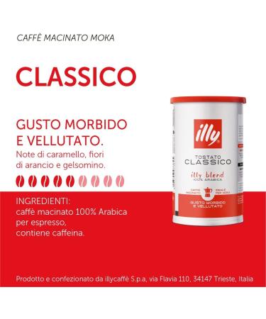 Illy Classic Toasted Moka Coffee 200g - Buy Online on GoSupps.com