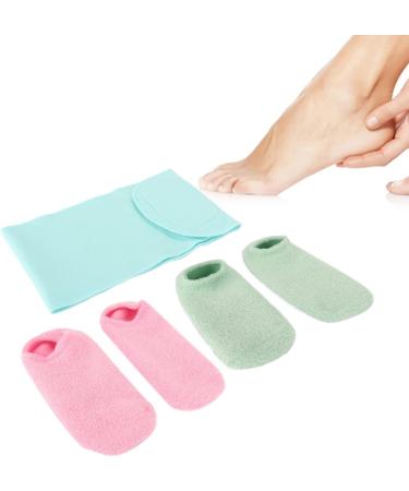 Qukaim Gel Spa Socks Moisturizing Gel Socks and Neck Wrap Set Skin Smoothing and Firming Spa Gel Nourishing Repair 2 Pairs Socks and 1 Neck Wrap - Buy Online on GoSupps.com