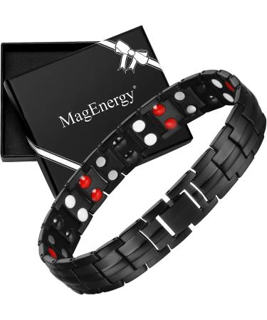 Buy Titanium Magnetic Tabs for Men - 3500 Gauss Double Row Magnets & Adjustable Tools - Perfect Gift for Dad & Grandpa (Black) - Buy Online on GoSupps.com