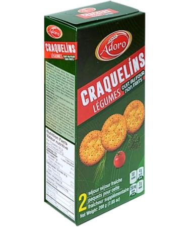 Oven Baked Veggie Crackers 200g - 2 Packs of 100g Each for Extra Freshness | Crispy and Savory Snack | Premium Quality Grocery Food | Ideal Snack for Kids | Indulge in the Taste of Adoro Groceries - Buy Online on GoSupps.com