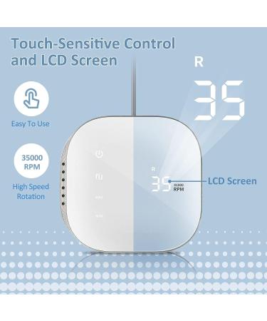 Madenia Electric Nail Master TouchPro 35000 RPM - Professional Nail File Set for Manicure & Pedicure with HD Display & 6 Bits - Ideal for Art Nails - International Shipping Available - Buy Online on GoSupps.com