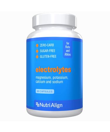 Nutri-Align Keto Electrolytes: Magnesium Potassium Calcium Sodium. For Optimal Electrolyte Balance on Keto. Electrolyte Supplement from Nutri-Align Keto Range. 90 Capsules.