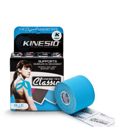 Kinesio Taping - Elastic Therapeutic Athletic Tape Tex Classic - Blue  2 in. x 13 ft Blue 2x157 Inch (Pack of 1)