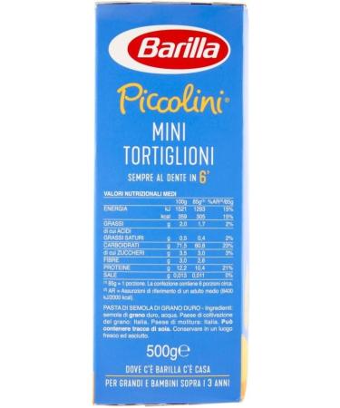  Italian Gourmet E.R. Pack of 10 Barilla Mini Tortiglioni pasta 100% Italian pasta 500g + Italian gourmet polpa 400g - Buy Online on GoSupps.com