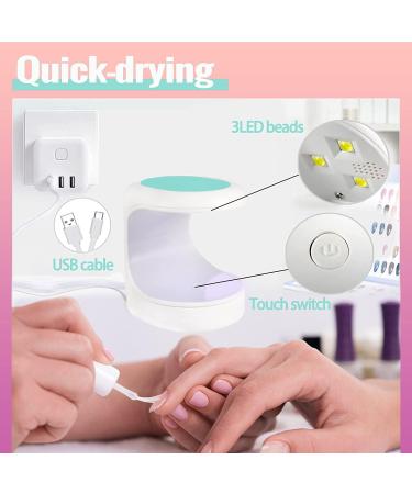 Buy Angnya Mini LED UV Nail Dryer Portable 16W USB Nail Lamp for Gel Nails Perfect for Manicure & Nail Art (Green) - Buy Online on GoSupps.com