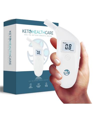 KetoHC Premium Ketone Breath Meter with X6 Reusable Mouthpieces, Instant Accurate Ketosis Test Results Within Seconds