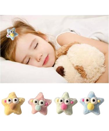 Cartoon Hair Clips Cute Adorable Hair Barrettes Lovely Hair Clips Star Hairpins Plush Barrettes Hair Accessories Women Yellow - Buy Online on GoSupps.com