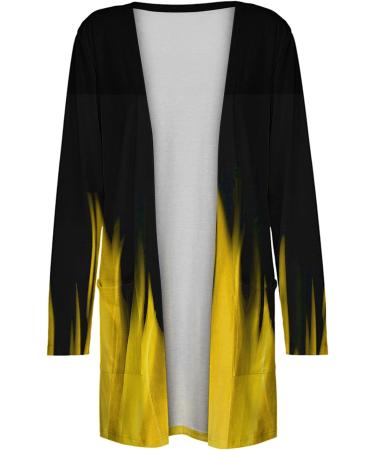 Long Shirt Outerwear Top Thin Warm Knitted Coat Women's Blouse V-Neck Shirt Tunic Long Women's Tunic Women's Shirt Casual Checked Shirt Women's Winter Chunky Knit Jacket E-yellow XXL - Buy Online on GoSupps.com