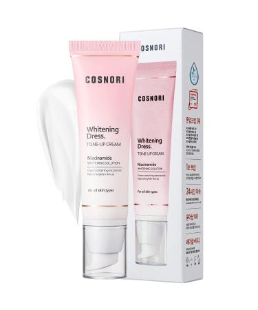 COSNORI W. Dress Tone-up Cream - Instant Toning Effect Evens Out Skin Tone - No Makeup Natural Look - 24hr Lasting Hydrating & Sebum Control Face and Body Vegan No Animal Tested 1.69 oz