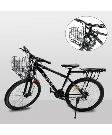 Metal Bike Basket for Adult Bikes - Front Handlebar & Rear - Foldable Pannier Carry Case - Buy Online on GoSupps.com