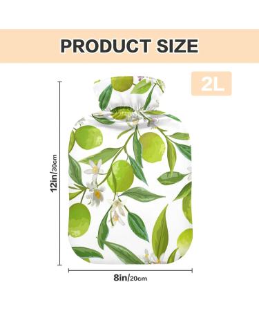 Buy Floral Green Lemon Hot Water Bottle - 2L Pain Relief for Neck & Shoulder | International Shipping - Buy Online on GoSupps.com