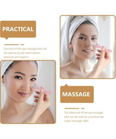 Beaupretty Eye Massage Roller & Cream Applicator | Combat Puffiness Dark Circles & Wrinkles - Pink - Buy Online on GoSupps.com