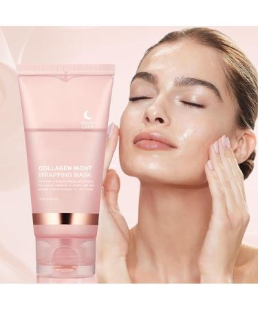 Horuili Collagen Sleeping Mask Collagen Night Wrap Mask Collagen Night Mask Peel Off Face Mask Moisturizing & Firming 75ml/Half Bottle - Buy Online on GoSupps.com
