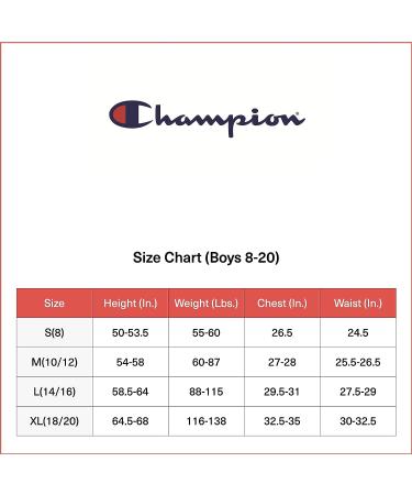 Champion Boys Short Sleeve Tee Shirt - Navy, Size 6 | Chest Script Top for Big and Little Boys - Buy Online on GoSupps.com