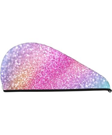 Buy Fun Rainbow Pink Microfiber Hair Towel - Super Absorbent Wrap for Women Quick Dry Hair Cap for Long Curly & Thick Hair - Buy Online on GoSupps.com