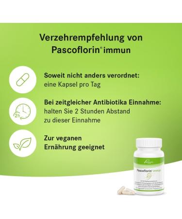 Pascoflorin Immune: 20 Probiotic Cultures with Vitamin B12 Biotin Inulin & Folic Acid for Enhanced Health - Ideal for Antibiotic Therapy Support - Buy Online on GoSupps.com