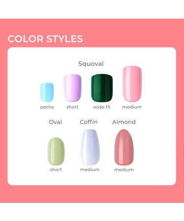 KISS Impress Color Gel Nail Set - Taupe | PureFit Technology | Polish-Free Mani | 30 Artificial Nails & Accessories - Buy Online on GoSupps.com