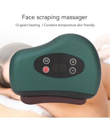 12-Speed Heated Gua Sha Massager - Red Bian Stone for Anti-Aging & Muscle Relaxation | International Shipping - Buy Online on GoSupps.com