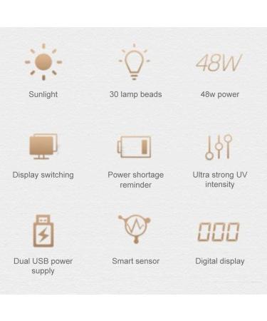 Buy 48W UV LED Nail Dryer Lamp - Intelligent Multifunctional Gel Nail Polish Dryer - Professional Nail Art Accessories UK - Buy Online on GoSupps.com