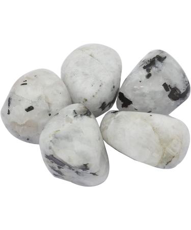 Rainbow Moonstone Tumbled Stones - 5 Piece Healing Crystals Set for Beginners - Buy Online on GoSupps.com