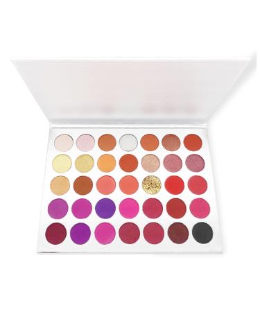 JOYTILLGU Beauty Palette 35 Colors Matte Eyeshadow Palette High Pigment Long Lasting Eye Makeup Custom Palette Cosmetics Eyeshadow Palette Army Green