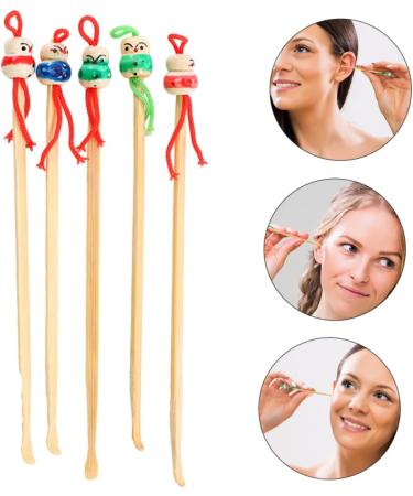 PACKOVE 12pcs Wooden Cartoon Ear Cleaners Earwax Softener Lavage Tool for Random Color - Buy Online on GoSupps.com
