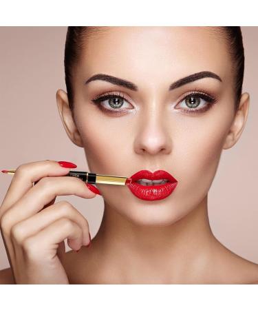 2-in-1 Waterproof Lipstick & Lip Liner Combo - 12 Colors | Long-Lasting Matte Lipstick & Liner Set for Women - Buy Online on GoSupps.com