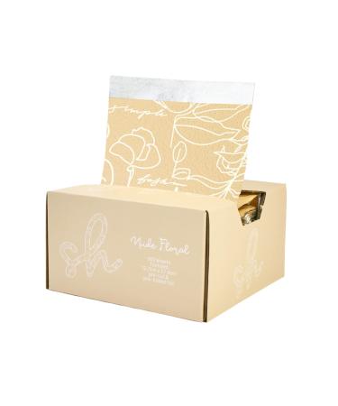 Extra Wide Pop Up Hair Foil Hairdressing Foil For Highlighting and Balayage 500 Pre-cut & pre-folded 12.7cm x 27.9cm sheets Embossed Foil with Gold Floral Print Design.