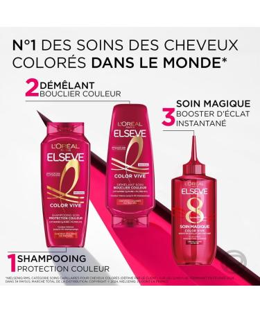 L'Or al Paris - Routine de Soins Capillaires pour Cheveux Color s ou M ch s - Prot ge la Couleur - Enrichi en Vitamine Cg et Filtres UV - Shampooing D m lant & Soin Magique - Elseve Color-Vive Routine Cheveux Color s - Buy Online on GoSupps.com