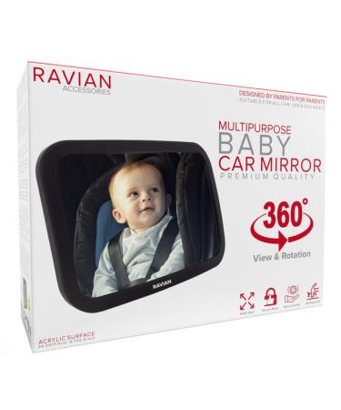 Baby Car Mirror for Back Seat Safest Newborn Essentials with Rear View Shatterproof Adjustable to See Rear Facing for Infants Kids and Pets Pack of 1