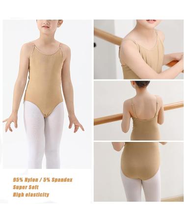 Soudittur Girls Ballet Dance Leotard L (Age 12-15 Y) Nude Seamless Camisole with Adjustable Straps - Buy Online on GoSupps.com