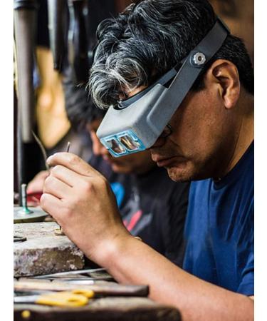 RVEFOT Head Mount Magnifier 1.5X 2X 2.5X 3.5X Headset Magnifying Glasses Optical Handsfree Binocular Magnifier Jeweler Magnifier Loupe with 4 Lens for Electronics Watch Repair Jeweler Antique(1 Set) - Buy Online on GoSupps.com