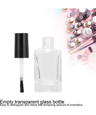 Nail Polish Bottle Empty Transparent Glass Bottle Empty Nail Polish Bottle 10ml Easy To Carry for Home - Buy Online on GoSupps.com