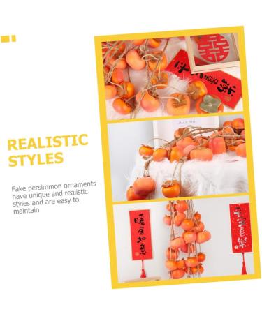 Cabilock 4 Pcs Simulated Persimmon Pendant Persimmon Branch Desktop As Shownx2pcs 98x8cmx2pcs - Buy Online on GoSupps.com