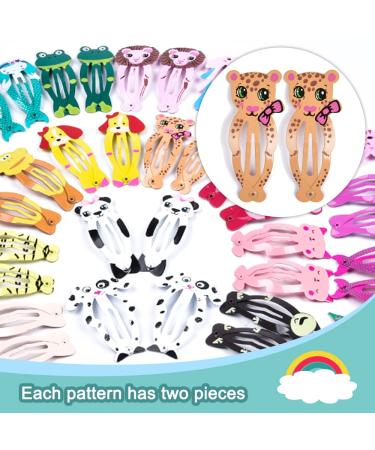 IKOCO 42Pcs Animal Pattern Snap Hair Clips for Toddler Girls - Cute Cartoon Design Barrettes - Gift for Kids - Buy Online on GoSupps.com