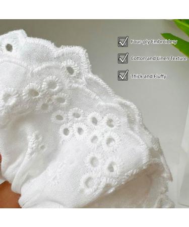 Loekrdos White Lace Scrunchies Lace Scrunchies for Women 4-Layer Lace Hair Scrunchie Large Hair Scrunchies White Thick Hair Scrunchie Accessories for Ladies Girls - Buy Online on GoSupps.com