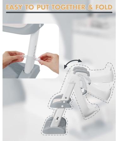 NAPEI Potty Training seat with Step Stool Ladder Potty Training Toilet for Kids Boys Girls Toddlers-Comfortable Safe Potty Seat Potty Chair with Anti-Slip Pads Ladder Splash Guard and Safety Handles - Buy Online on GoSupps.com