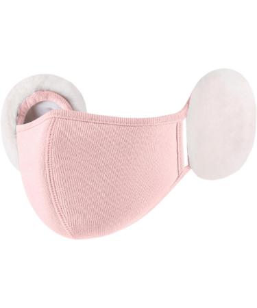 Shop Lambo Winter Face Cover - Cute Cloud Shape Rabbit Fur Ear Warmers | Plush Slim Pink Winter Face Cover for Ultimate Comfort - Buy Online on GoSupps.com