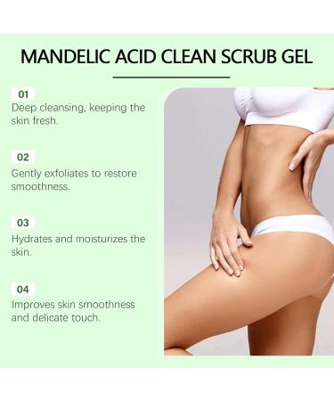 Mandelic Acid Exfoliating Gel Scrub for Face & Body Purifying Pore Refining Peeling Gel Deep Cleansing Moisturizing & Brightening Reduces Blackheads & Uneven Texture for All Skin Types 7Oz - Buy Online on GoSupps.com