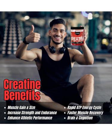 Creatine Monohydrate Gummies - 5g Per Serving Sugar Free Boost Strength & Muscle - 120 Count for Men & Women - Buy Online on GoSupps.com