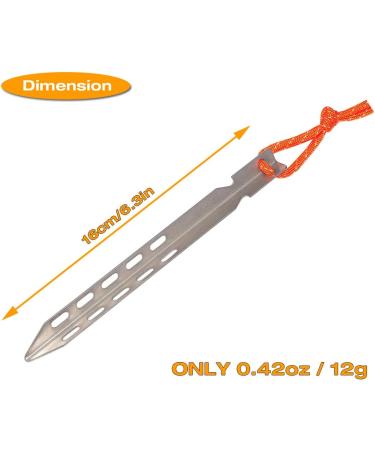 Hikemax Ultralight Titanium Tent Stakes 6 Pack - V-Shaped Tent Pegs for Camping - Buy Online on GoSupps.com