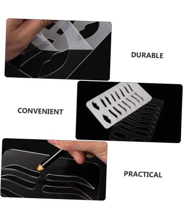 Angoily Eyebrow Stencil Plate Brow Template Brow Practice Mold Eyebrow Guide Eyebrow Trimming Acrylic 21.5x14.7cm Transparent - Buy Online on GoSupps.com