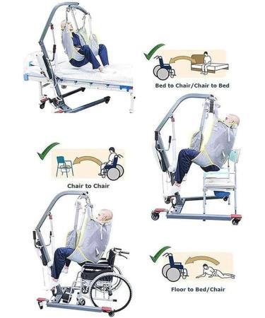 Toileting Full Body Mesh Heavy Duty Patient Lift Sling Bathroom Transfer Hammock Handicap Commode Full Body Sling Divided Leg Sling with 6 Adjustable Lanyards Stair Transfer Belt Medium - Buy Online on GoSupps.com
