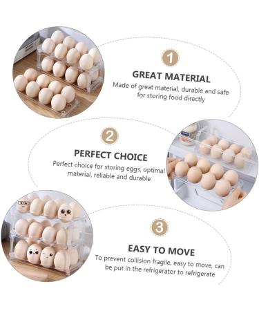 1pc Box Transparent Egg Lattice Eggs Stackable Egg Frame Egg Storage Holder Refrigerator re-usable - Buy Online on GoSupps.com