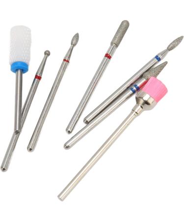 Nail Drill Bits Set 7pcs Nail Grinding Head Drill Bits with Storage Box Manicure Pedicure Bits Tools for Remove Acrylic Gel Nails Cuticle Polishing - Buy Online on GoSupps.com