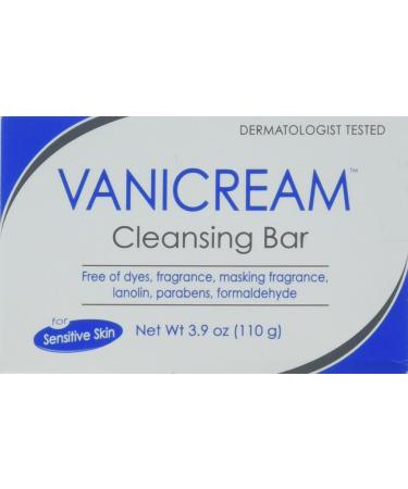 Vanicream Cleansing Bar  Fragrance Free  Unscented  1 Count Unscented 3.9 Ounce (Pack of 1)