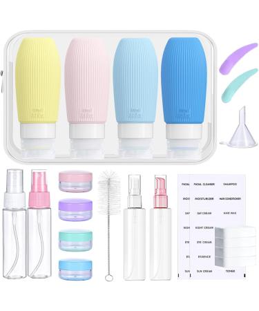 DUOAIKE 100ml Silicone Travel Bottle for Toiletries 22 Pcs Travel Containers Leak Proof Silicone Squeezable Travel Accessories Travel Containers for Shampoo Conditioner Lotion (BPA Free)(1) - Buy Online on GoSupps.com